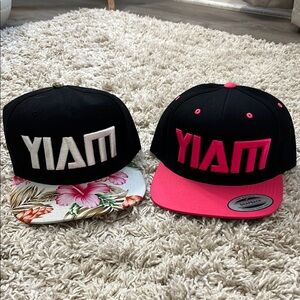 YIAM Flat Bill Hats- set of 2